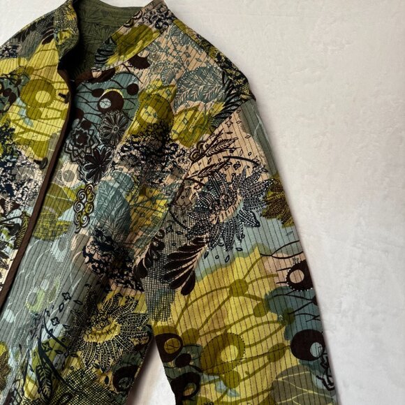 Multiples Women's Reversible Size 1X Open Front Light Weight Mid Length Jacket - Picture 9 of 16